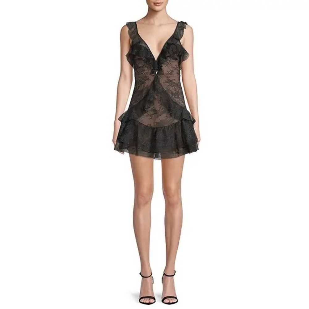 For Love And Lemons Poppy Lace Mini Dress